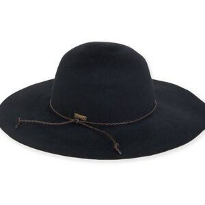 🟣 ADORA WOOL BLACK FLOPPY HAT 24”